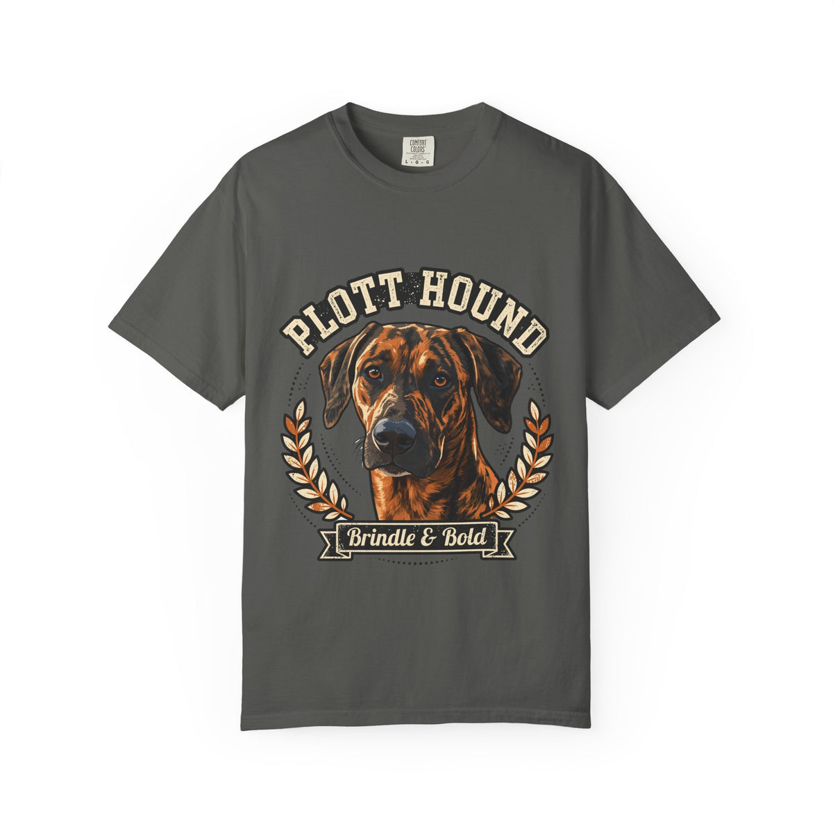 'Brindle And Brave' Plott Hound T-Shirt — alternate view