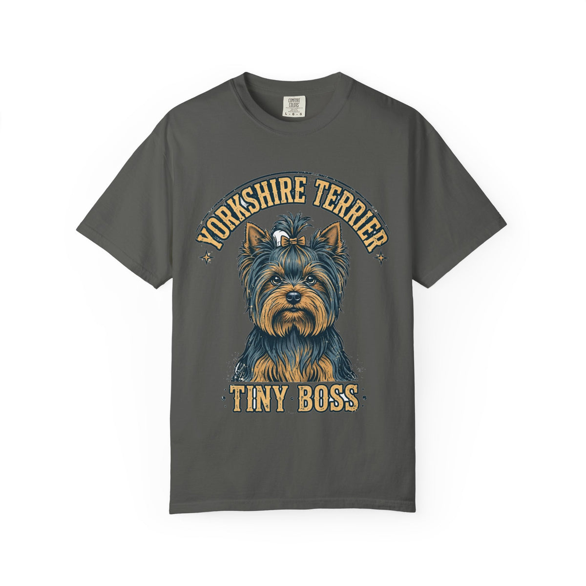 'Tiny Boss' Yorkshire Terrier T-Shirt — alternate view