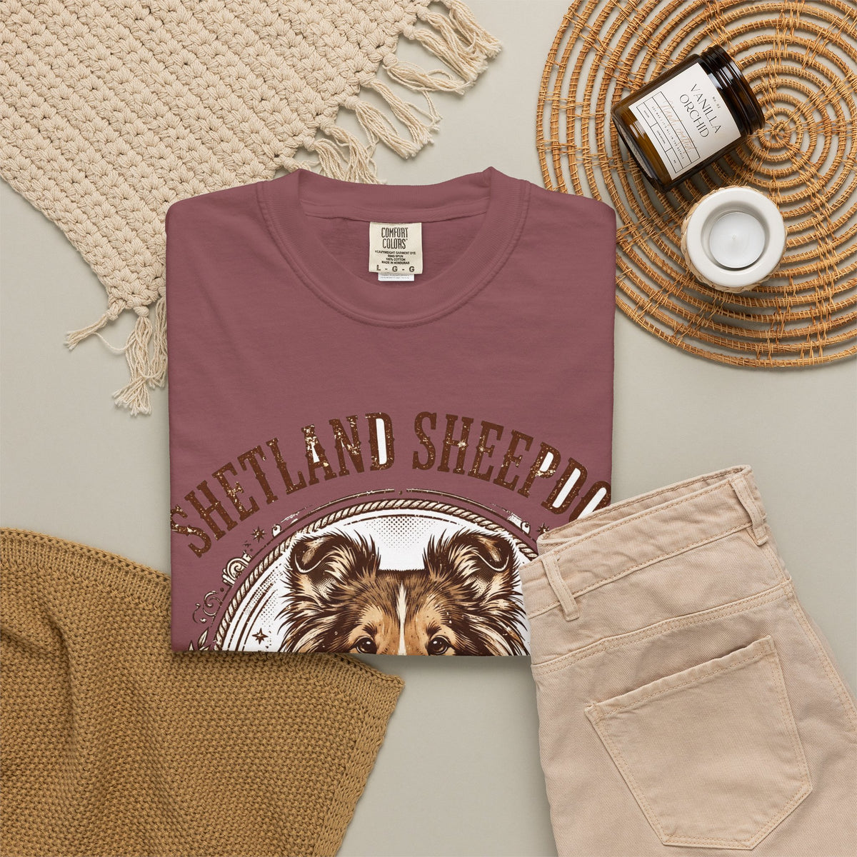 'Sheltie Shuffle' Shetland Sheepdog T-Shirt — alternate view