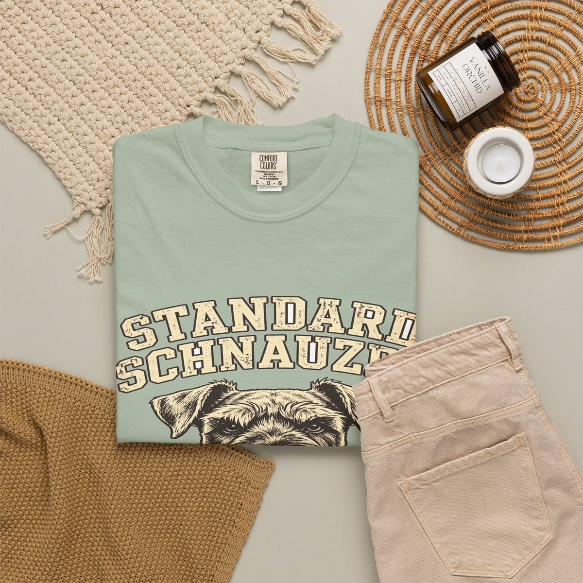 'Bearded & Bold' Standard Schnauzer T-Shirt — alternate view