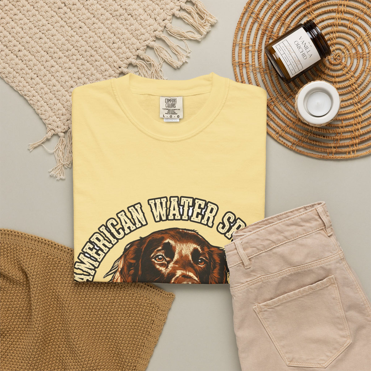 American Water Spaniel Curly Sportster Tee