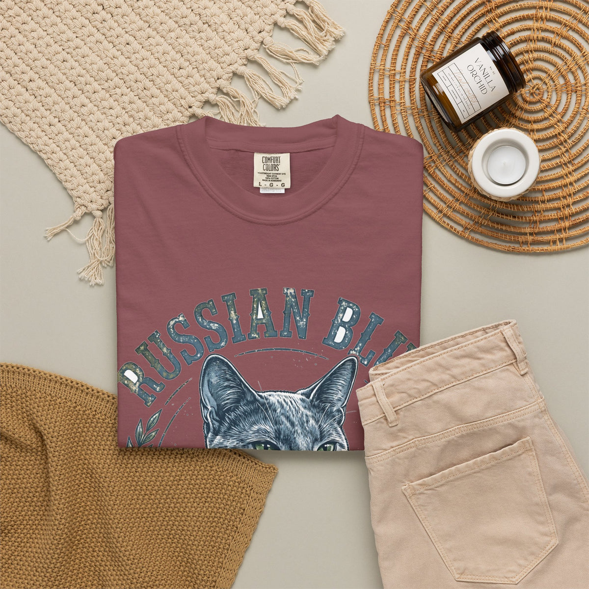 'Gray Ghost' Russian Blue T-Shirt — alternate view
