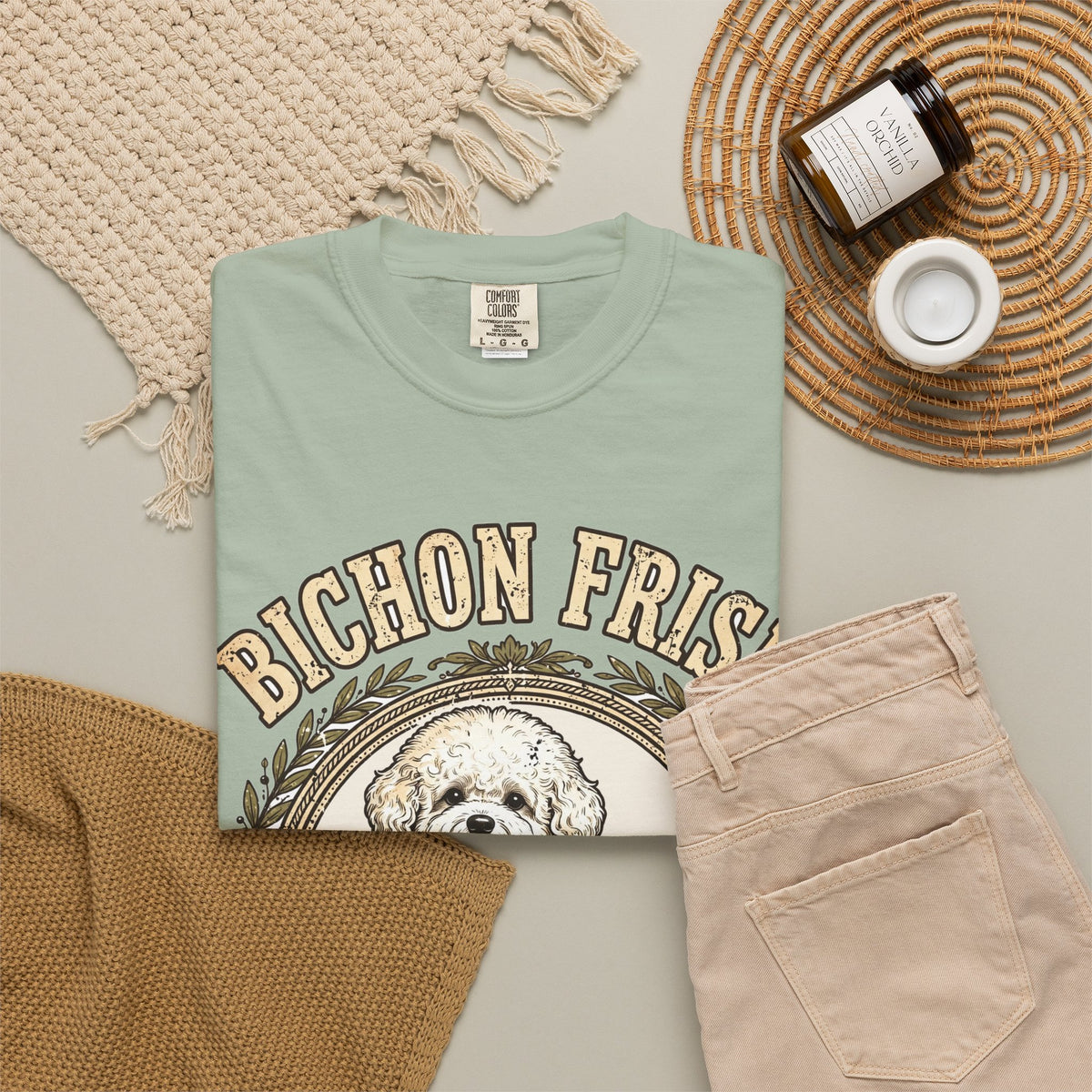'Powder Puff Power' Bichon Frise T-Shirt — alternate view
