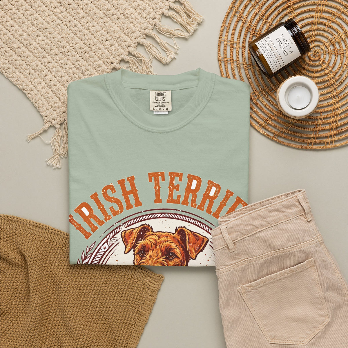 'Ginger Daredevil' Irish Terrier T-Shirt — alternate view