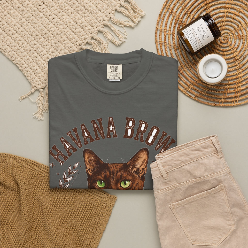 'Cocoa Club' Havana Brown Cat T-Shirt — alternate view