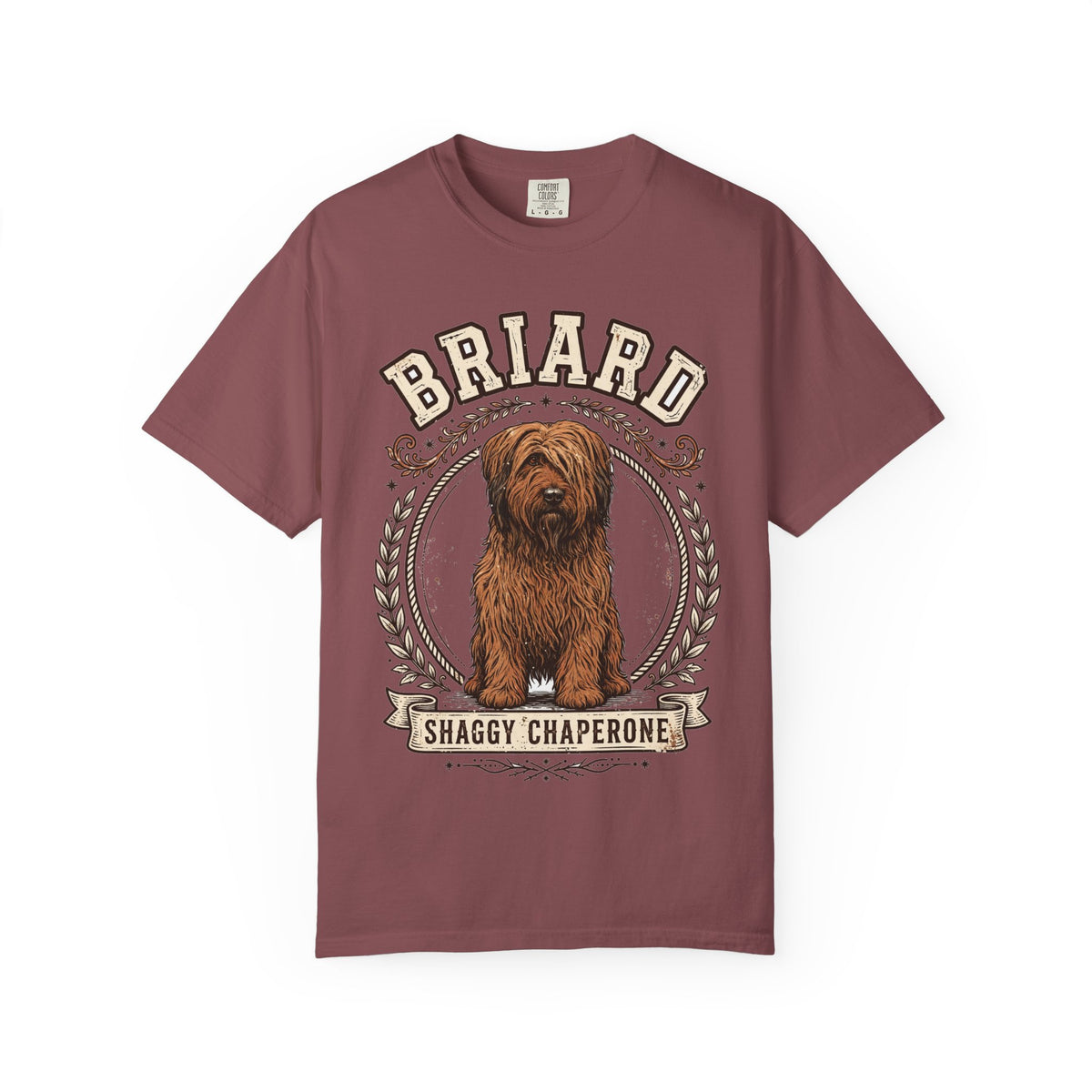 'Shaggy Chaperone' Briard T-Shirt — alternate view