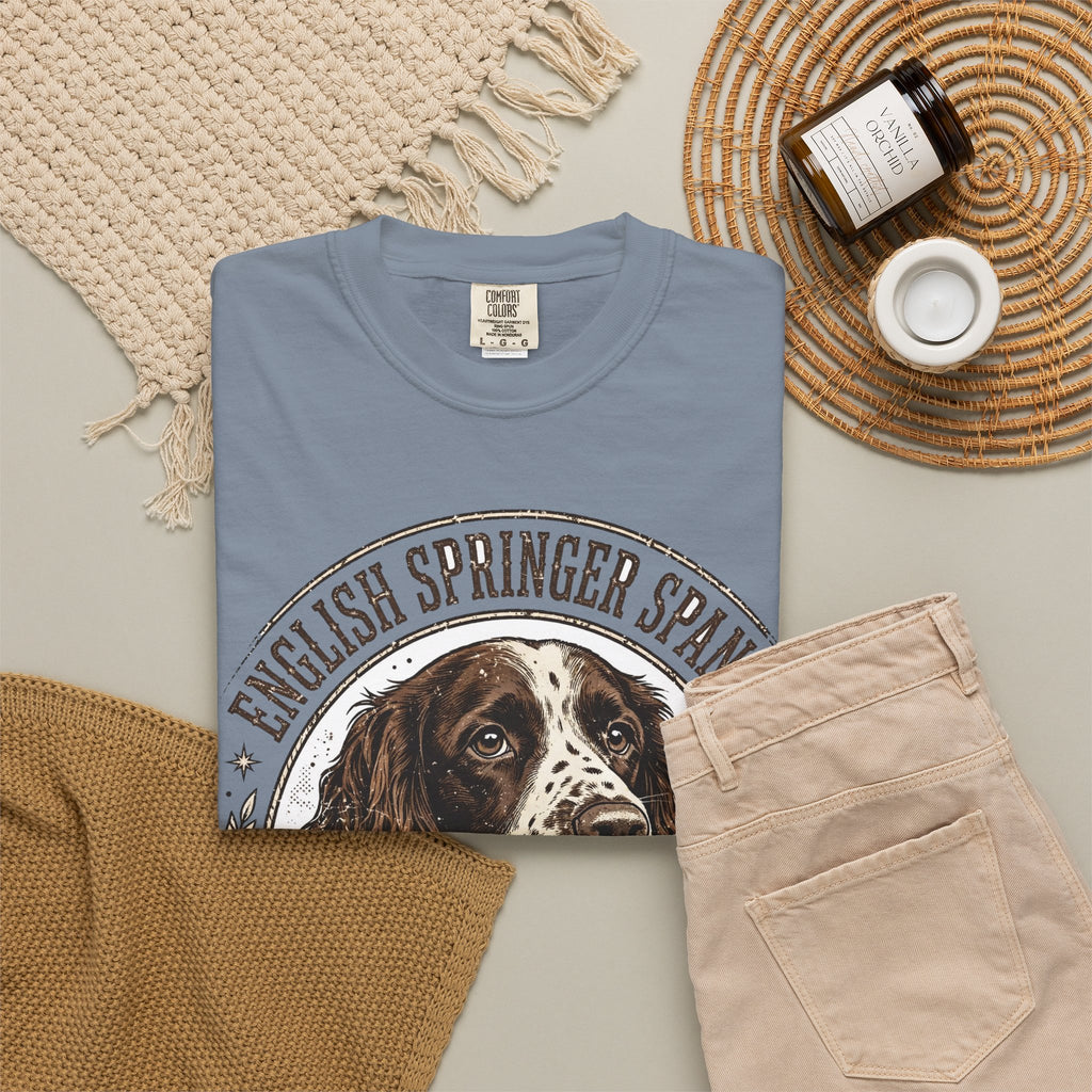 'Spring Loaded' English Springer Spaniel T-Shirt — alternate view