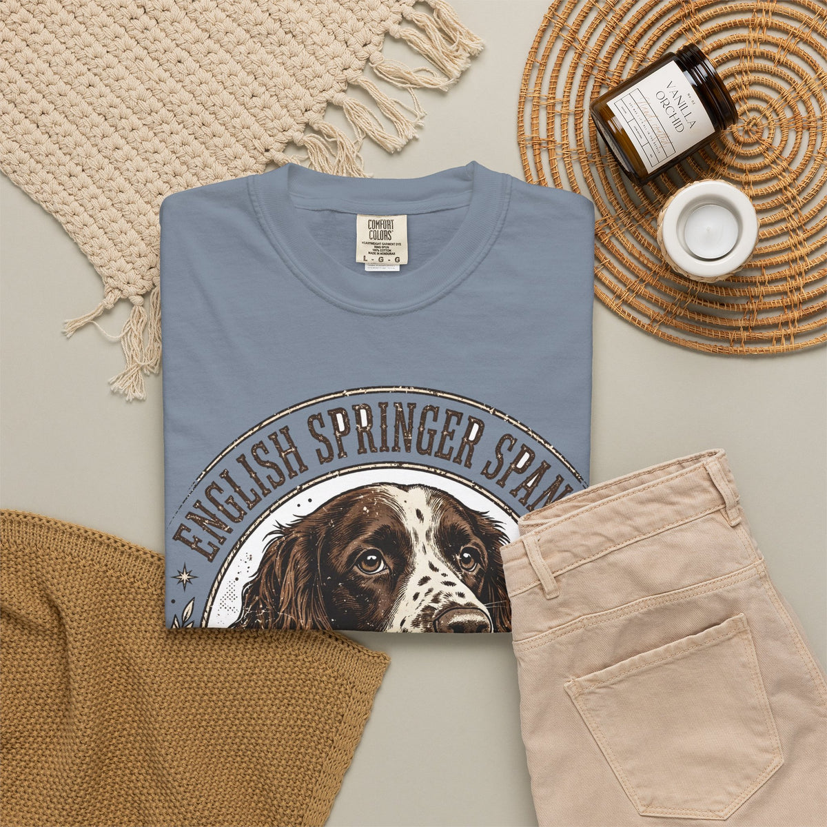 'Spring Loaded' English Springer Spaniel T-Shirt — alternate view