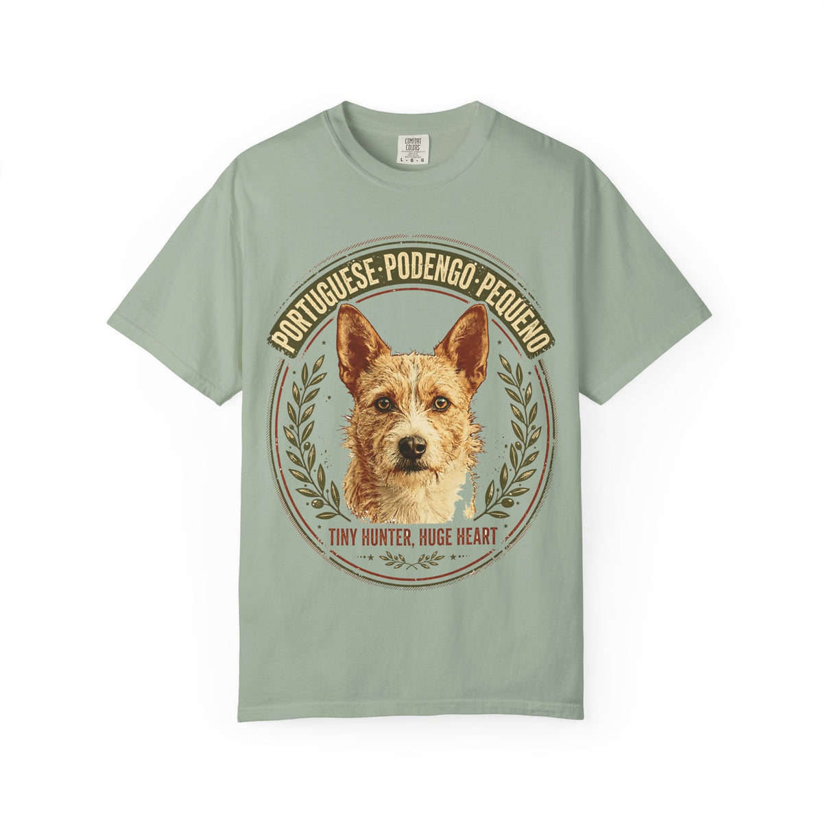 'Podengo Tiny Hunter' Portuguese Podengo Pequeno T-Shirt — alternate view