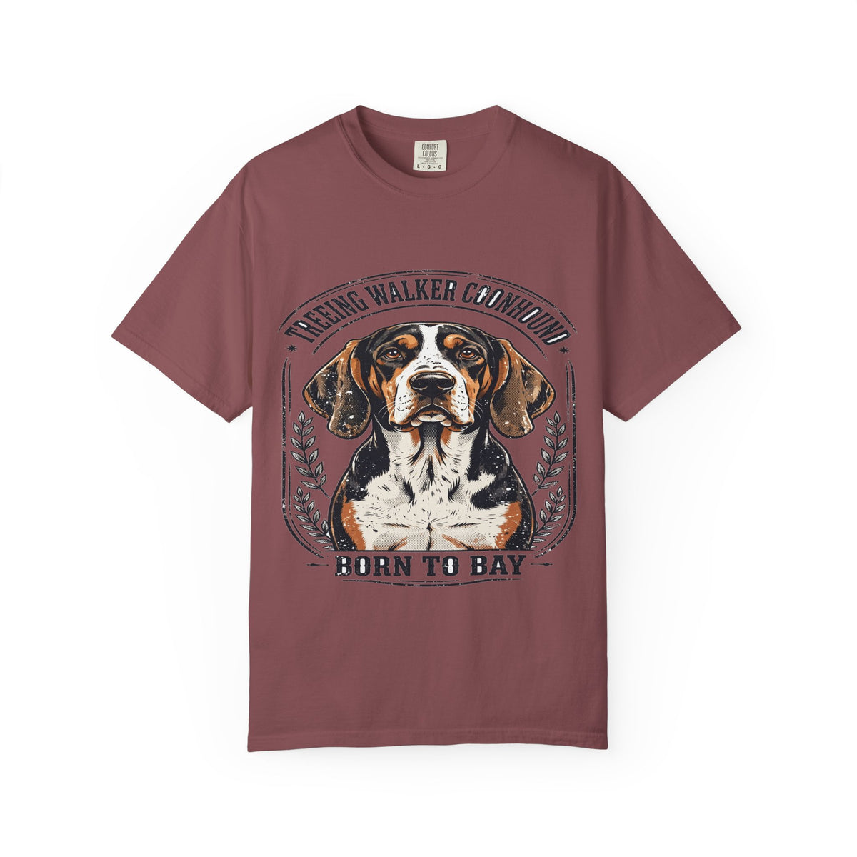 'Born To Bay' Treeing Walker Coonhound T-Shirt — alternate view