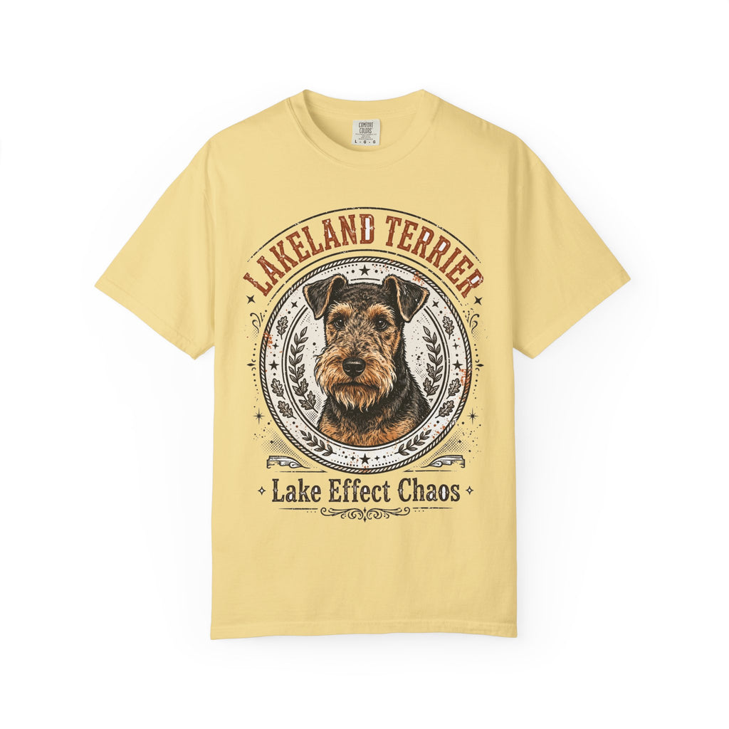 'Lake Effect Chaos' Lakeland Terrier T-Shirt — alternate view