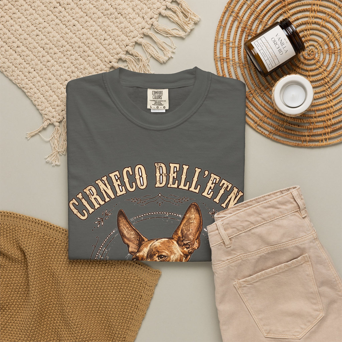 'Sicilian Swift' Cirneco dell'Etna T-Shirt — alternate view