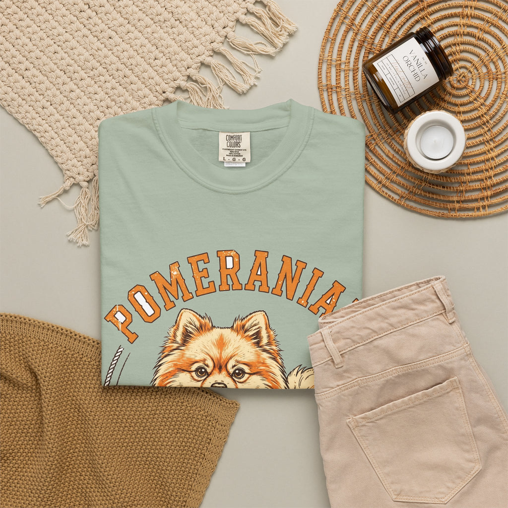 'Big Bark Energy' Pomeranian T-Shirt — alternate view