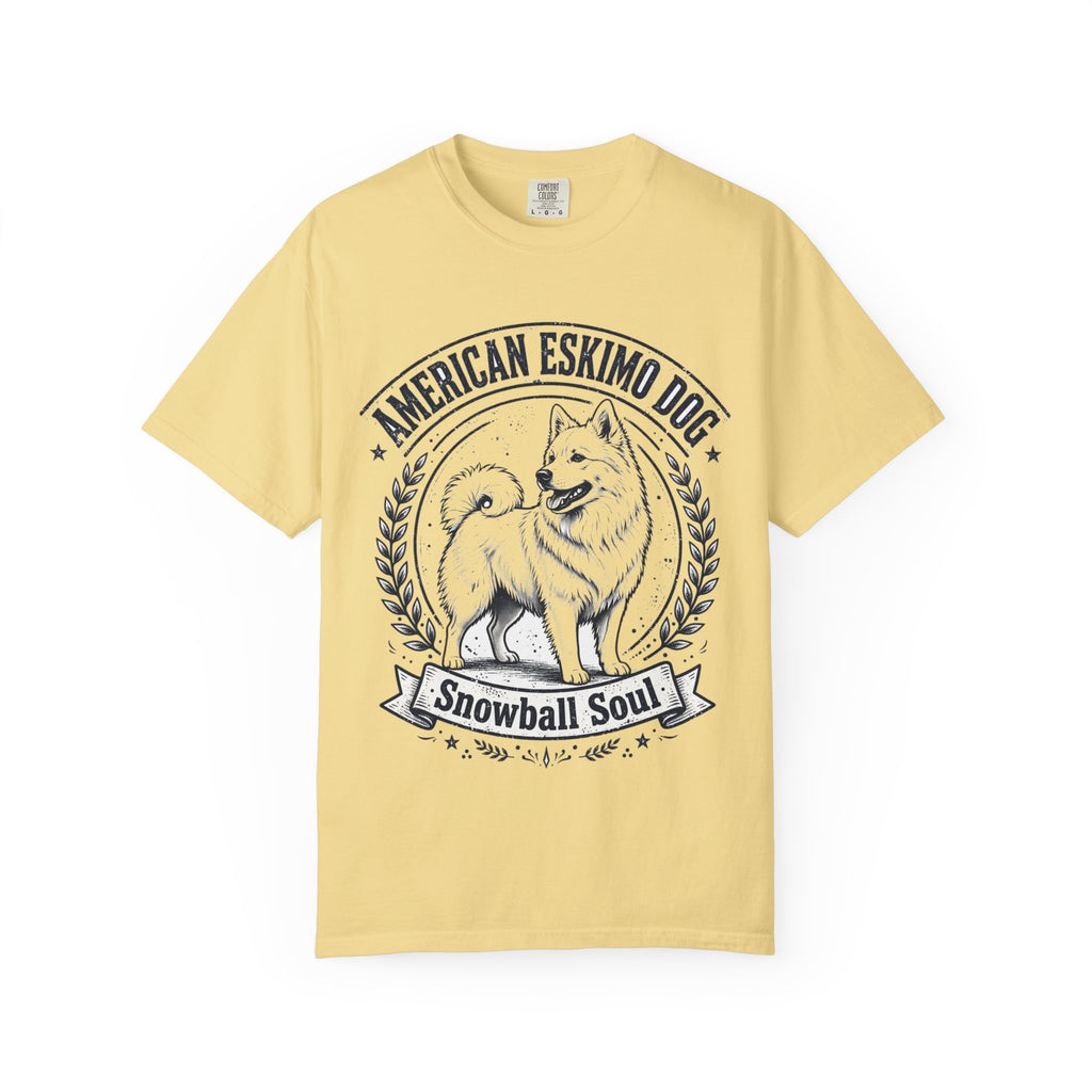 'Snowball Soul' American Eskimo Dog T-Shirt — alternate view