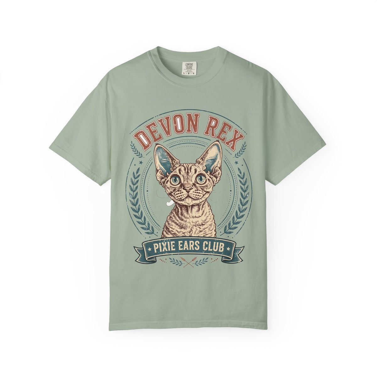 'Pixie Ears Club' Devon Rex T-Shirt — alternate view