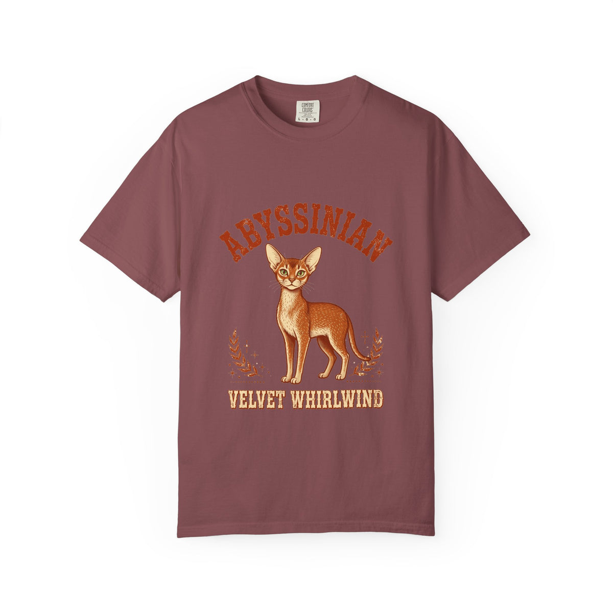 'Velvet Whirlwind Abyssinian' Abyssinian T-Shirt — alternate view