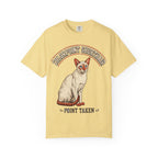 'Point Taken' Colorpoint Shorthair Cat T-Shirt — alternate view