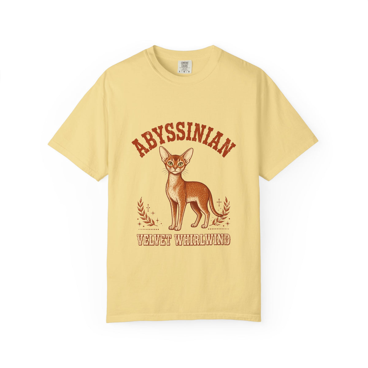 'Velvet Whirlwind Abyssinian' Abyssinian T-Shirt — alternate view
