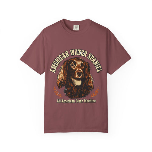 'Curly Sportster' American Water Spaniel T-Shirt — alternate view