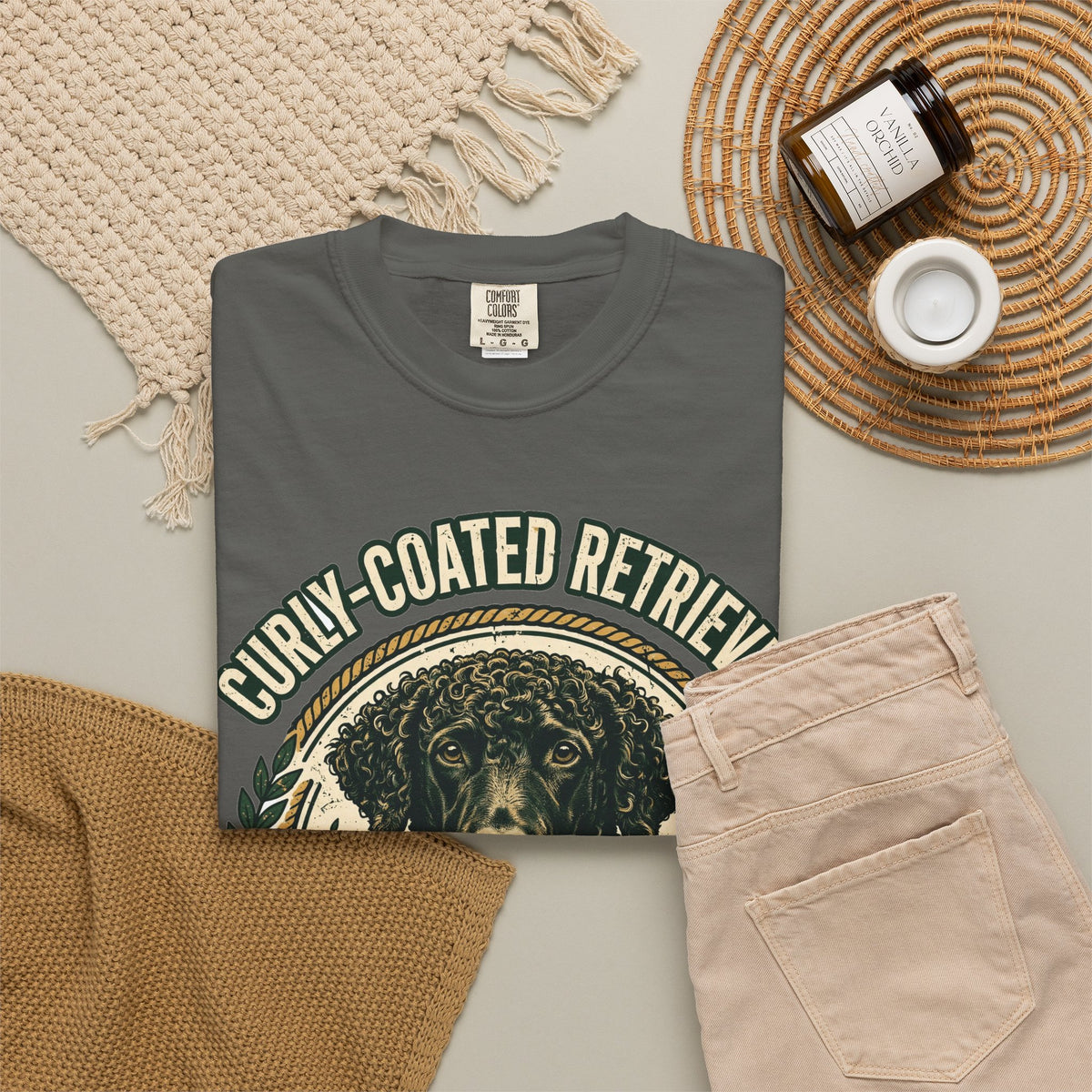 'Perfect Curls' Curly-Coated Retriever T-Shirt — alternate view