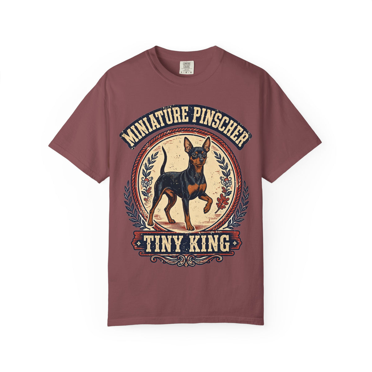 'Tiny King' Miniature Pinscher T-Shirt — alternate view