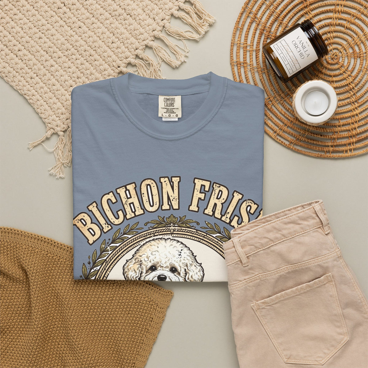 'Powder Puff Power' Bichon Frise T-Shirt — alternate view