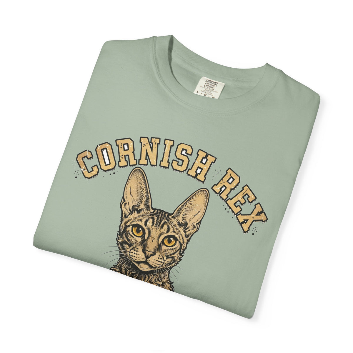 'Wavy Wonder' Cornish Rex Cat T-Shirt — alternate view