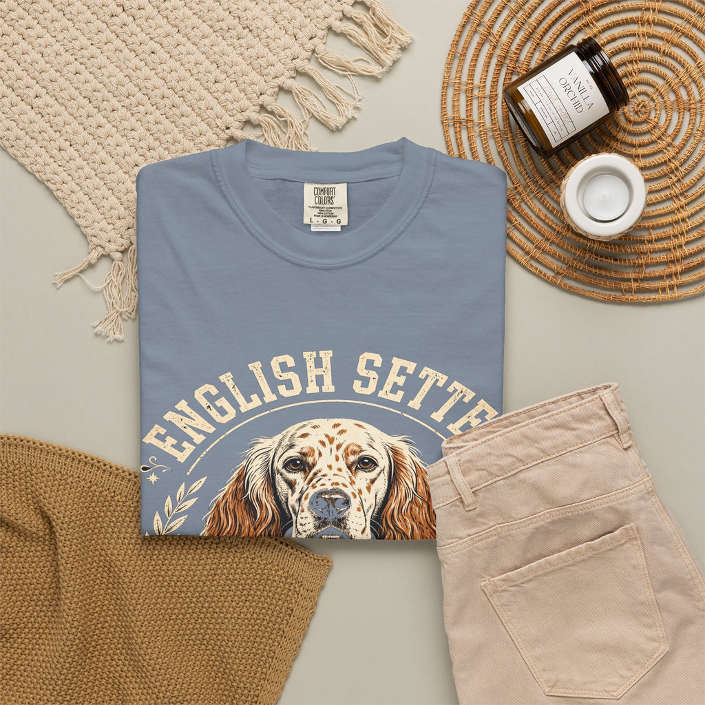 'Feathered & Fabulous' English Setter T-Shirt — alternate view