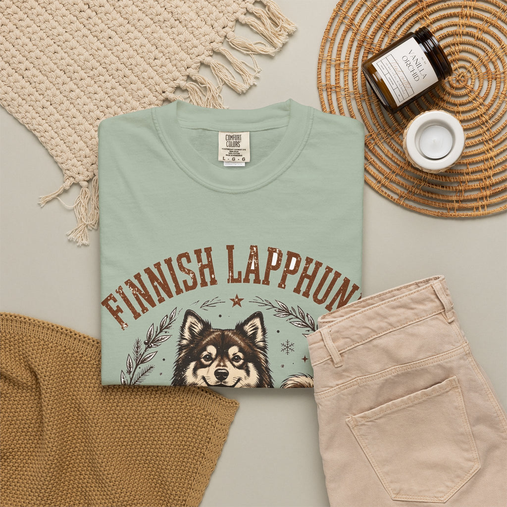 'Arctic Floof' Finnish Lapphund T-Shirt — alternate view