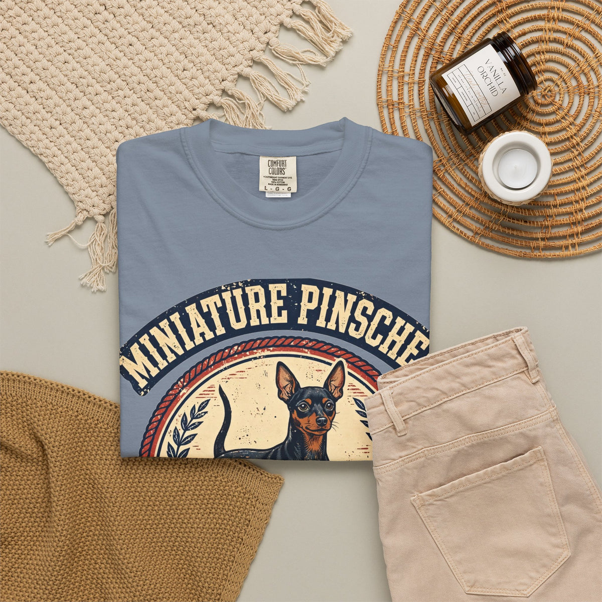 'Tiny King' Miniature Pinscher T-Shirt — alternate view