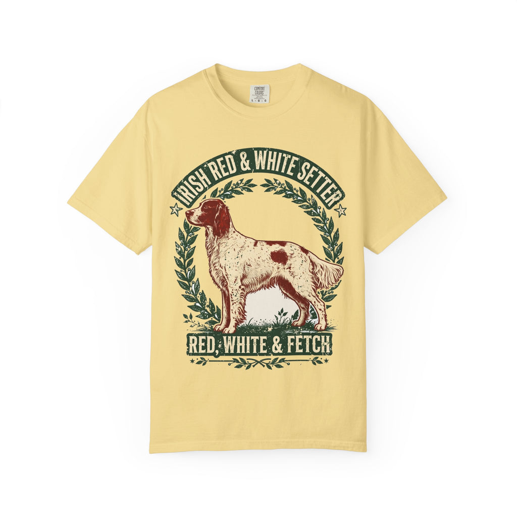 'Red White Fetch' Irish Red and White Setter T-Shirt — alternate view