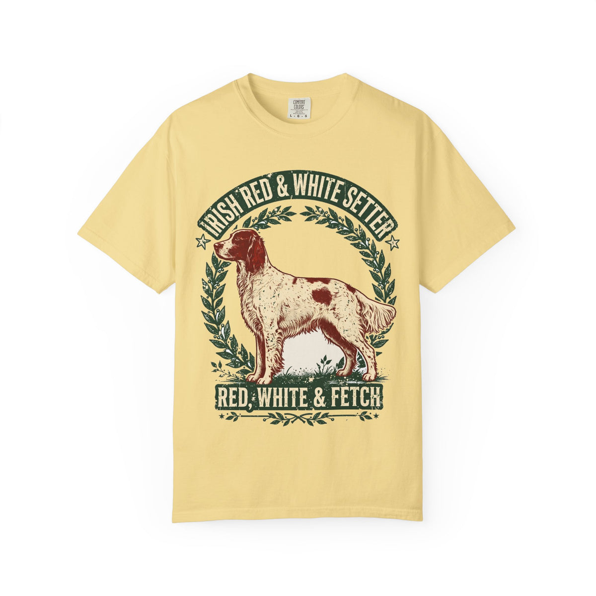 'Red White Fetch' Irish Red and White Setter T-Shirt — alternate view