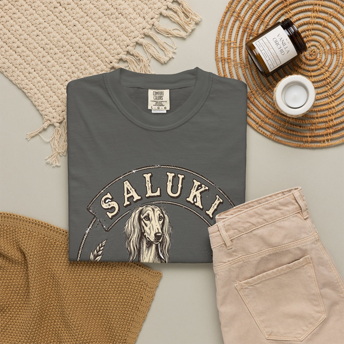 'Grace on Legs' Saluki T-Shirt — alternate view