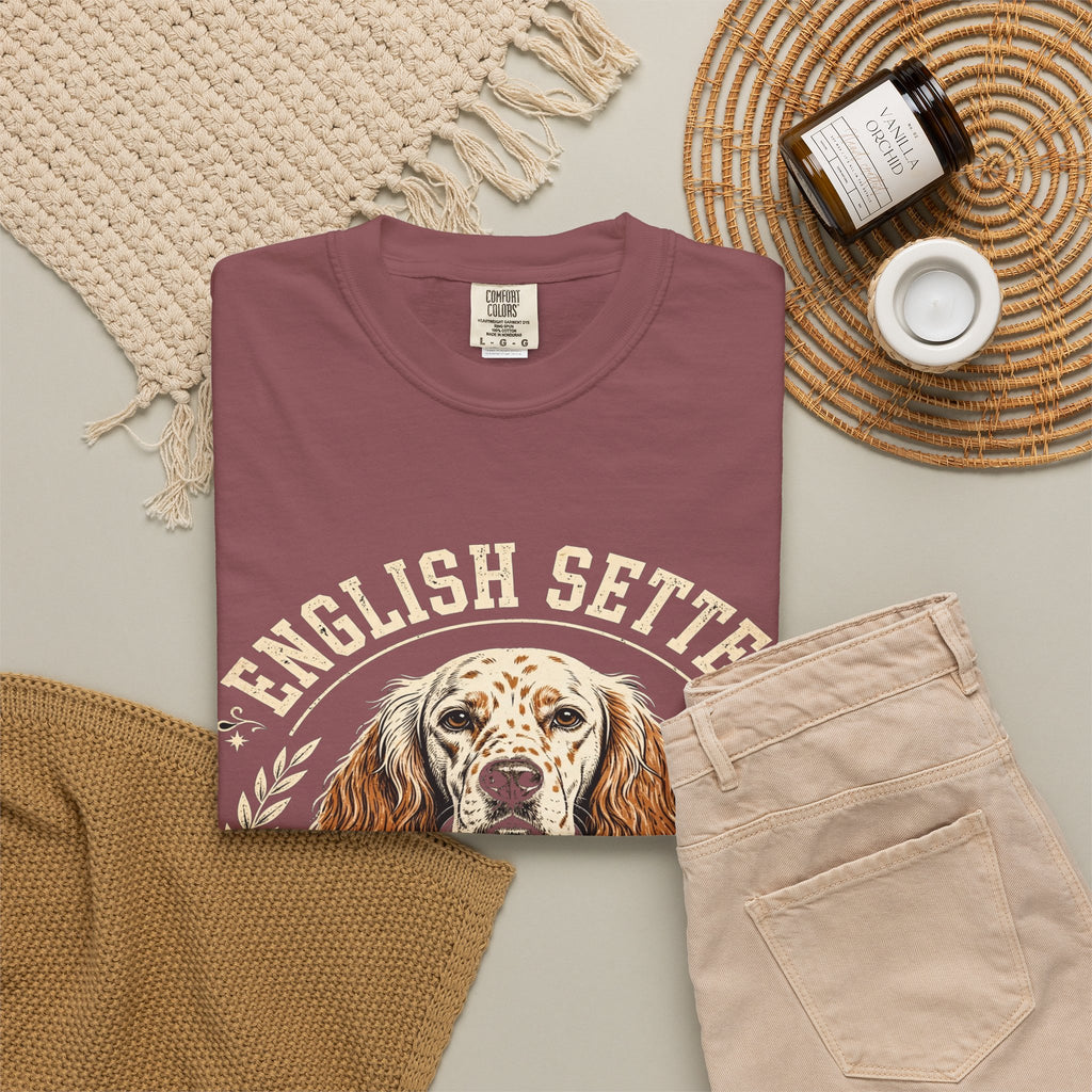 'Feathered & Fabulous' English Setter T-Shirt — alternate view