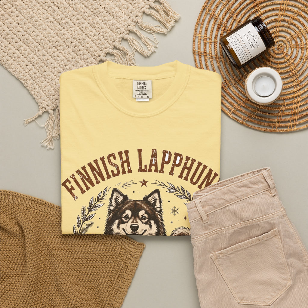 'Arctic Floof' Finnish Lapphund T-Shirt — alternate view
