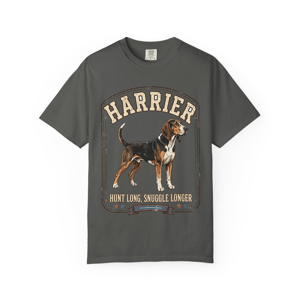 'Hunt Long, Snuggle Longer' Harrier T-Shirt — alternate view