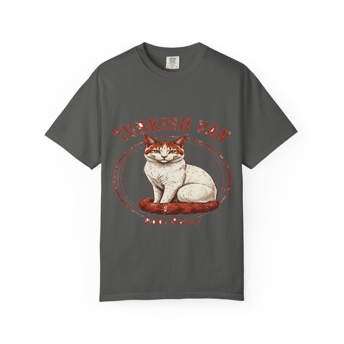 'Pool Party' Turkish Van Cat T-Shirt — alternate view