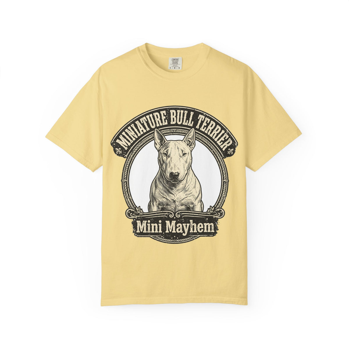 'Mini Mayhem' Miniature Bull Terrier T-Shirt — alternate view