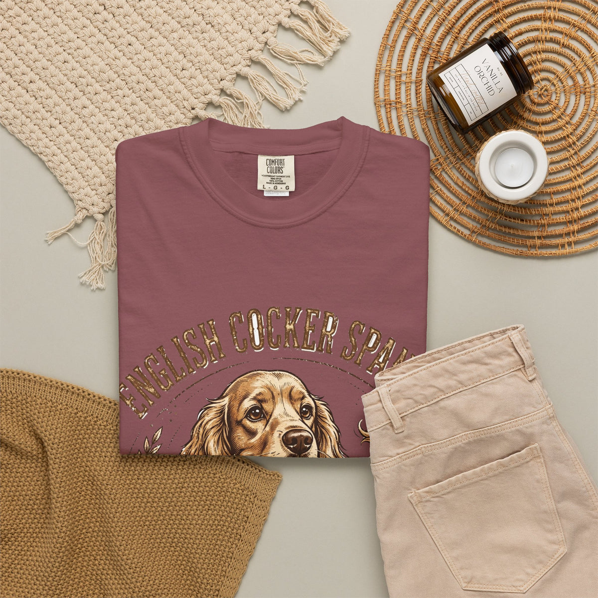 'Properly Spoiled' English Cocker Spaniel T-Shirt — alternate view