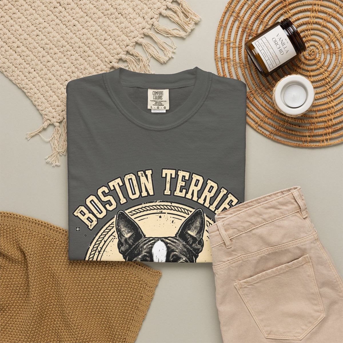 'Tuxedo Goofball' Boston Terrier T-Shirt — alternate view