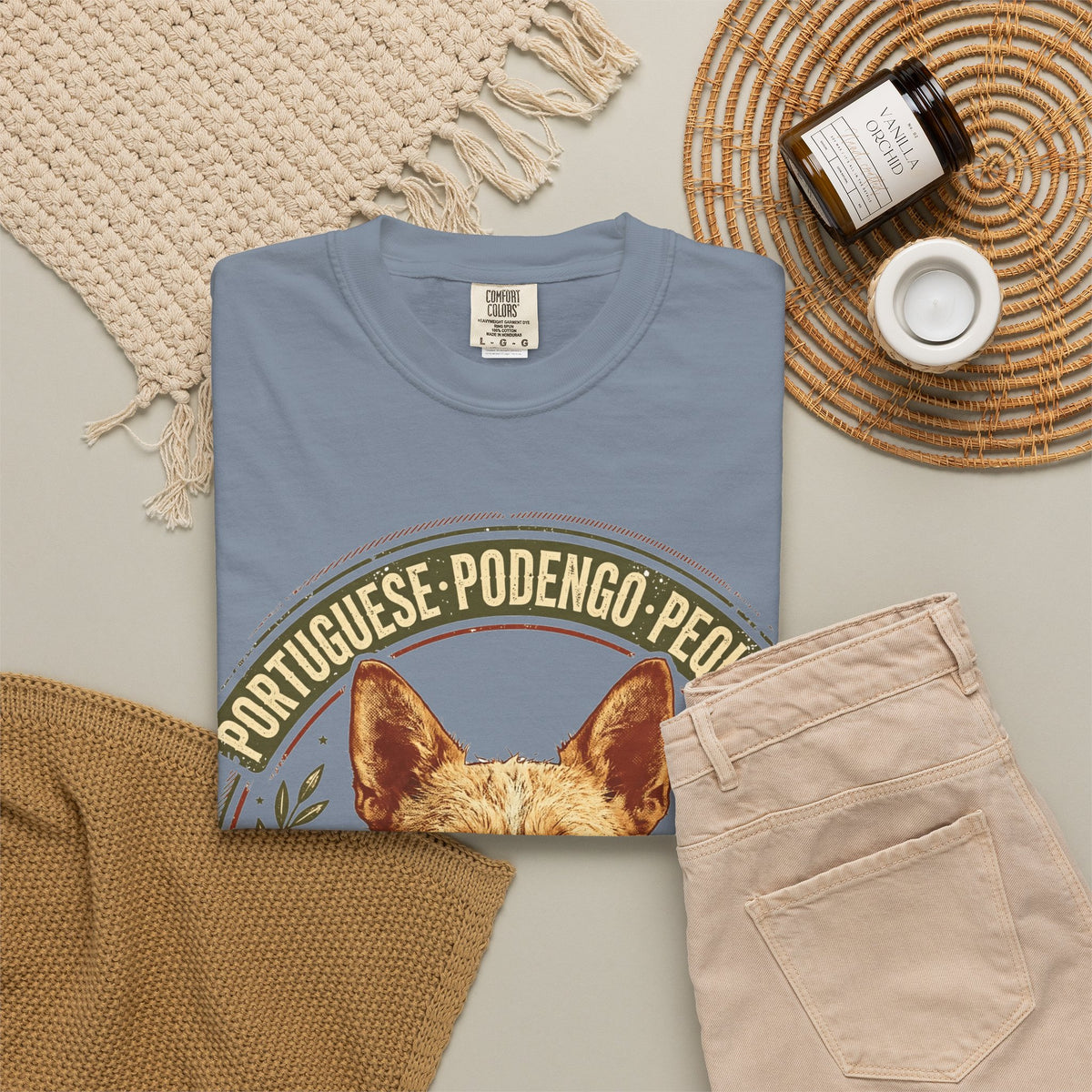 'Podengo Tiny Hunter' Portuguese Podengo Pequeno T-Shirt — alternate view