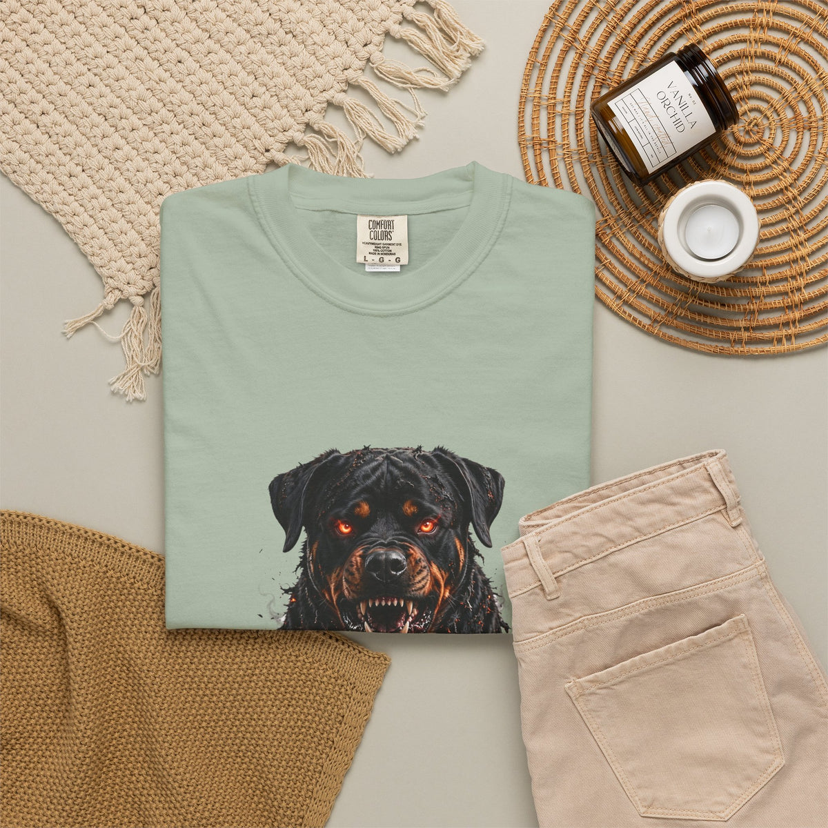 Rottweiler Hellhound Halloween Tee