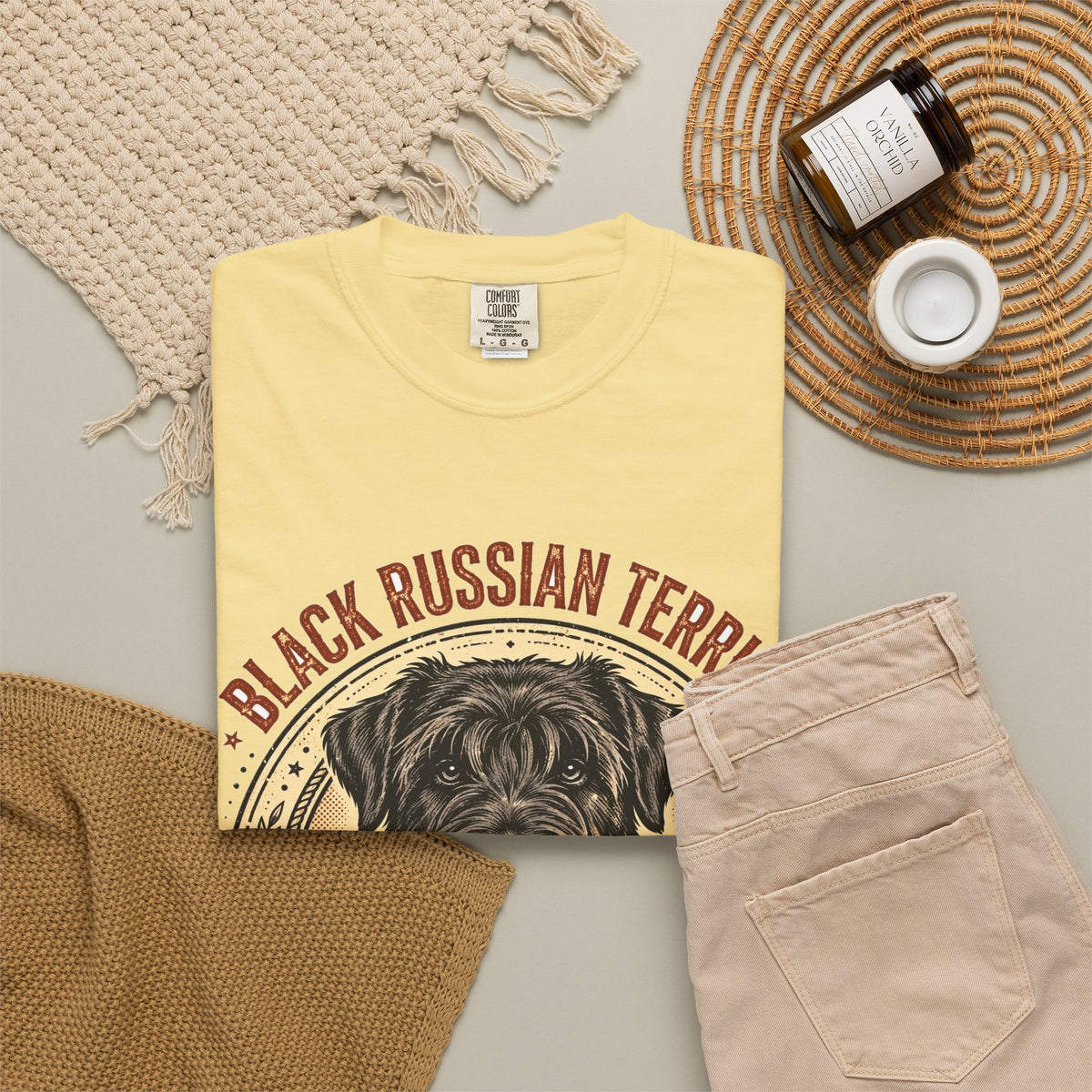 'Beard Bodyguard' Black Russian Terrier T-Shirt — alternate view