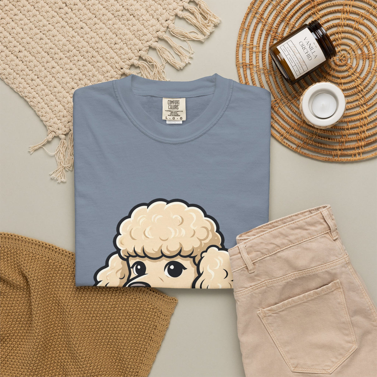'Mullet Poodle' Poodle T-Shirt — alternate view
