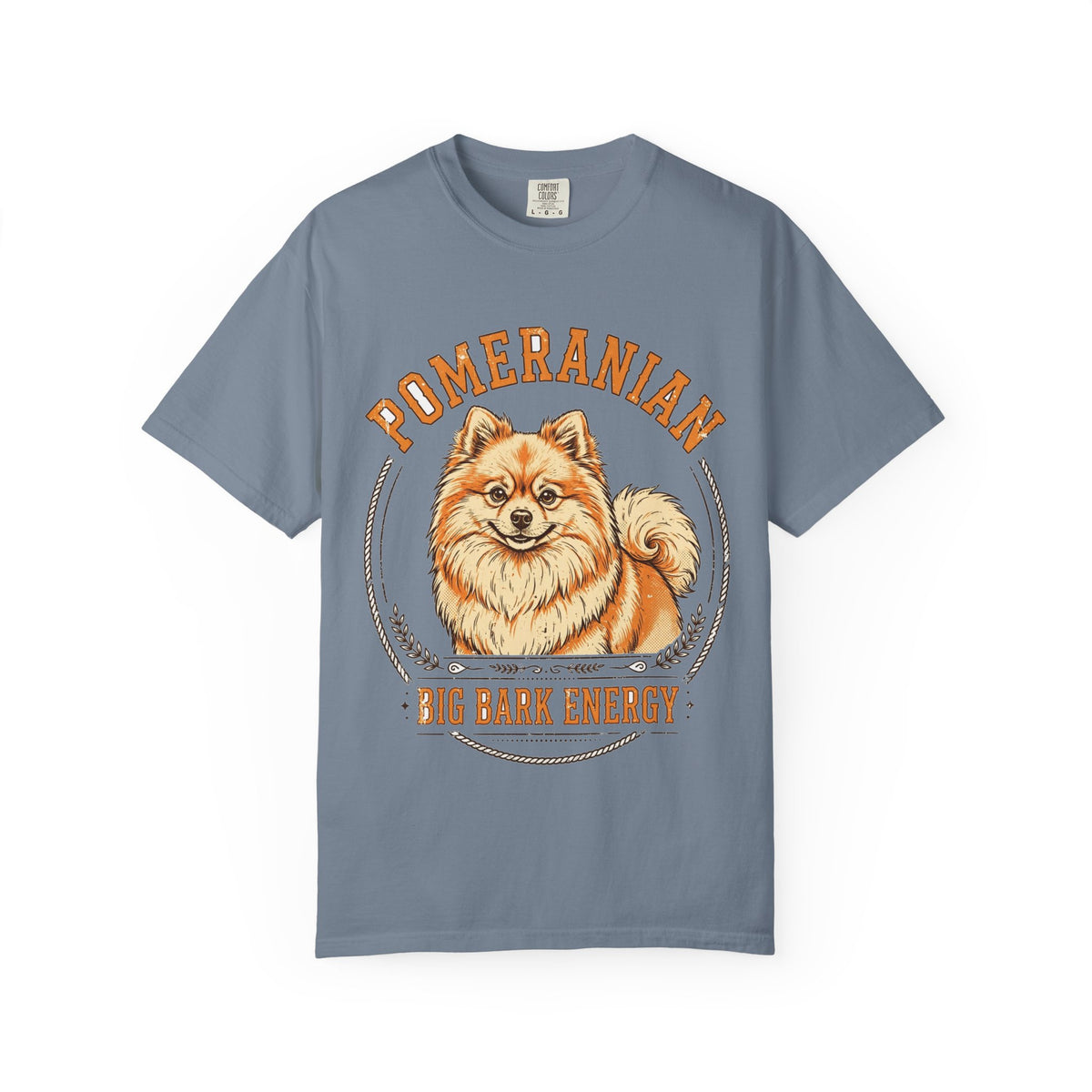 'Big Bark Energy' Pomeranian T-Shirt — alternate view