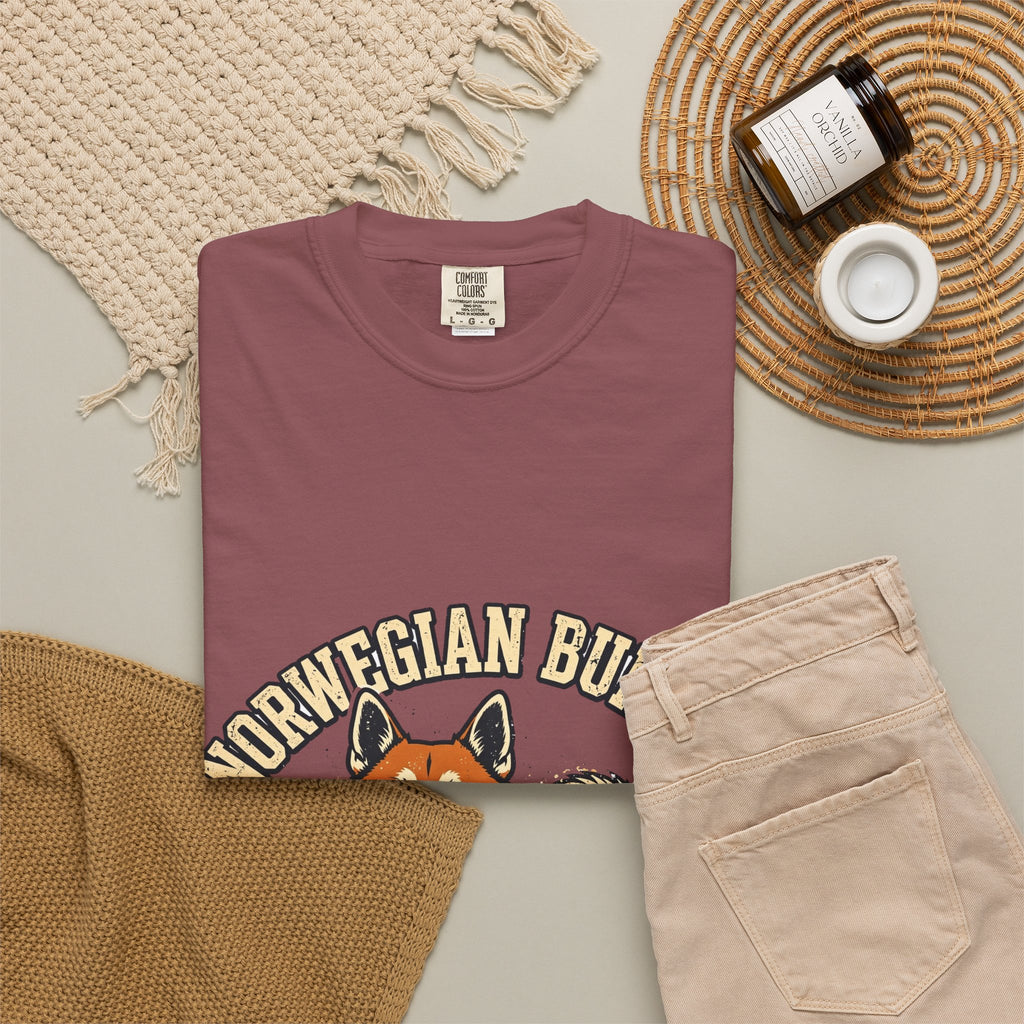 'Curly Tail' Norwegian Buhund T-Shirt — alternate view