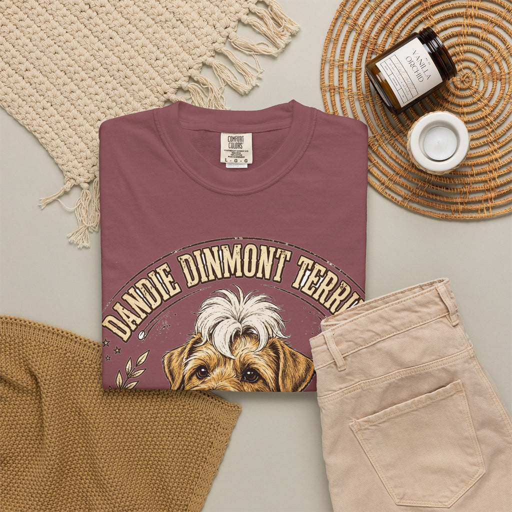 'Topknot Club' Dandie Dinmont Terrier T-Shirt — alternate view