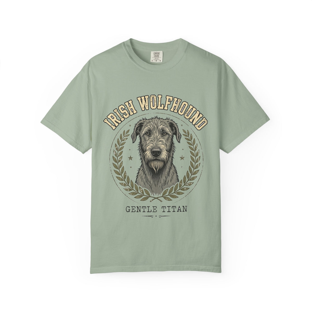 'Gentle Titan' Irish Wolfhound T-Shirt — alternate view
