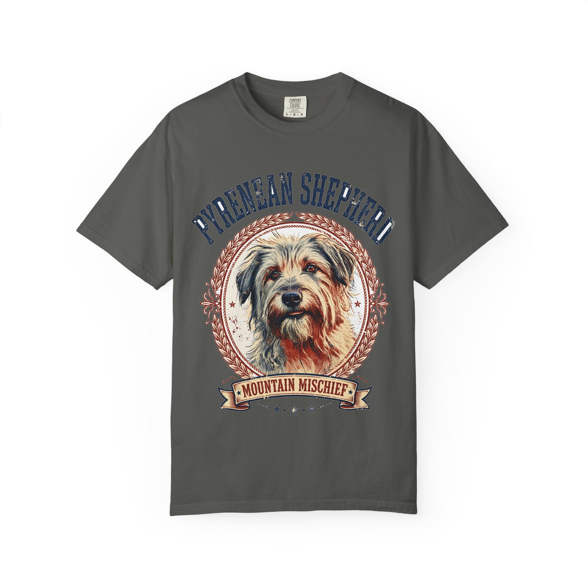 'Mountain Mischief' Pyrenean Shepherd T-Shirt — alternate view