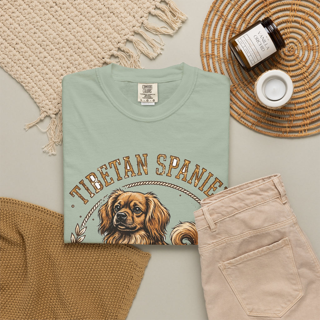 'Temple Lion' Tibetan Spaniel T-Shirt — alternate view